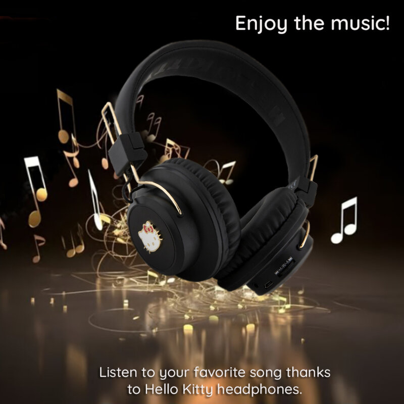 Casti Bluetooth V5.3 On-ear, 200mAh Hello Kitty HKBH9KHLMP, roz