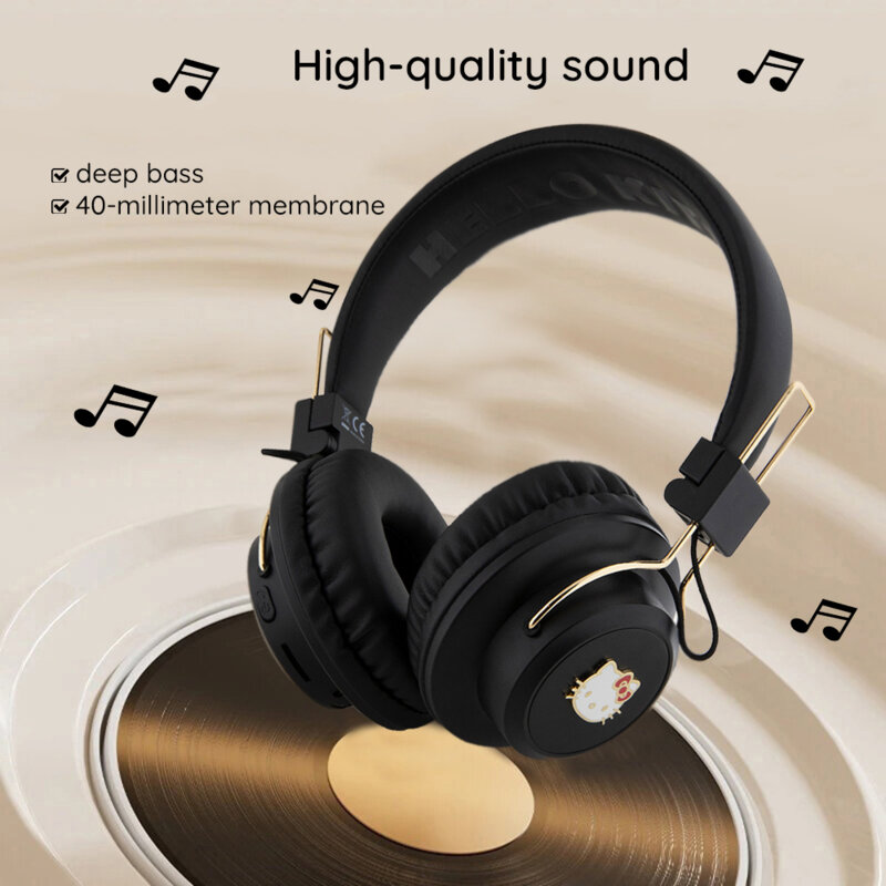 Casti Bluetooth V5.3 On-ear, 200mAh Hello Kitty HKBH9KHLMP, roz