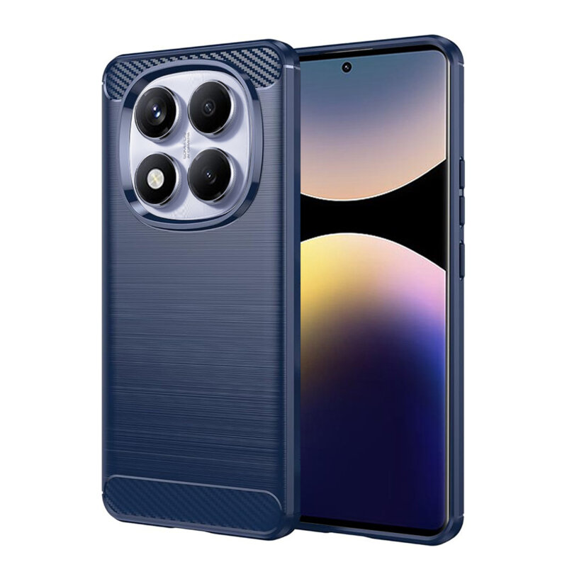 Husa Xiaomi Redmi Note 14 Pro 4G Techsuit Carbon Silicone, albastru
