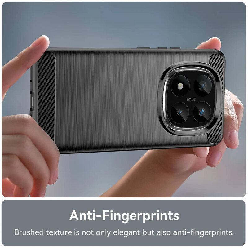 Husa Xiaomi Redmi Note 14 Pro 4G Techsuit Carbon Silicone, albastru