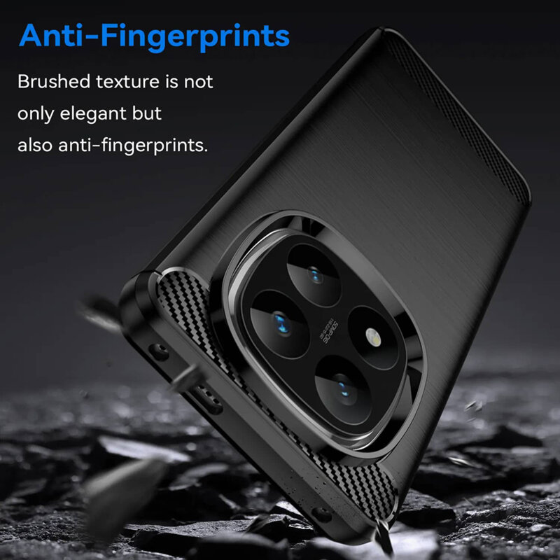 Husa Xiaomi Redmi Note 14 Pro 4G Techsuit Carbon Silicone, albastru