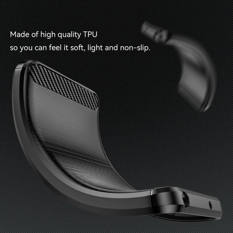 Husa Xiaomi Redmi Note 14 Pro 4G Techsuit Carbon Silicone, negru