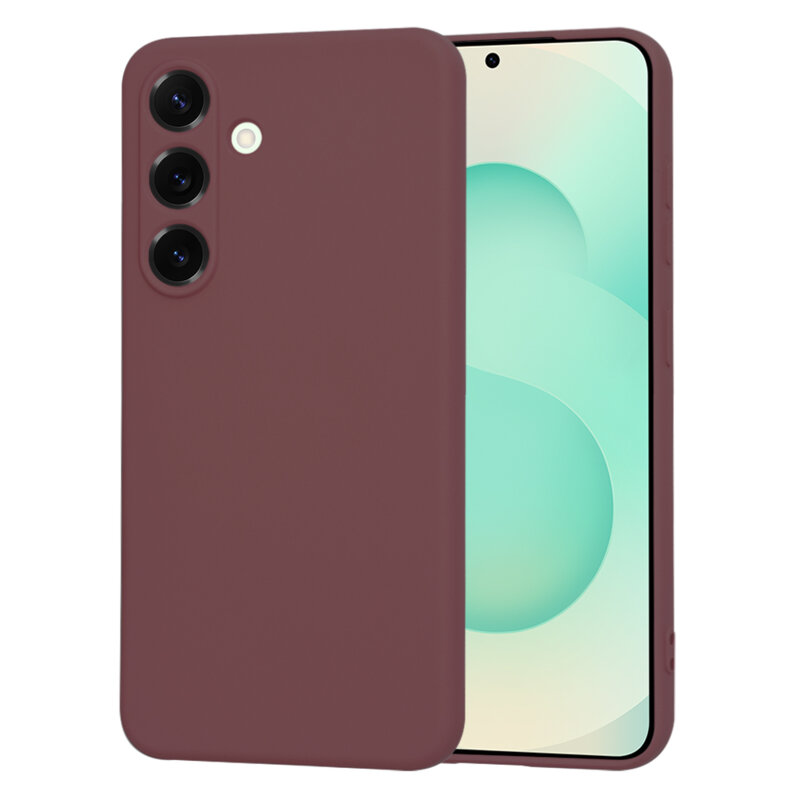 Husa silicon Samsung Galaxy S25 Plus Techsuit SoftFlex, bordo