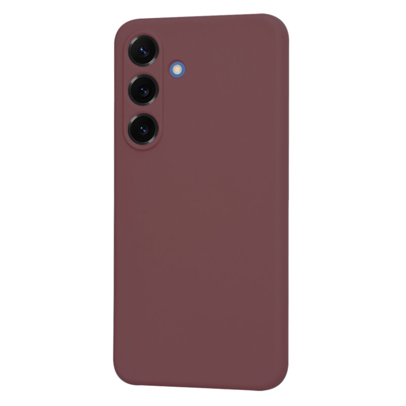 Husa silicon Samsung Galaxy S25 Techsuit SoftFlex, bordo