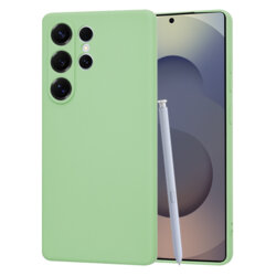 Husa silicon Samsung Galaxy S25 Ultra Techsuit SoftFlex, verde deschis