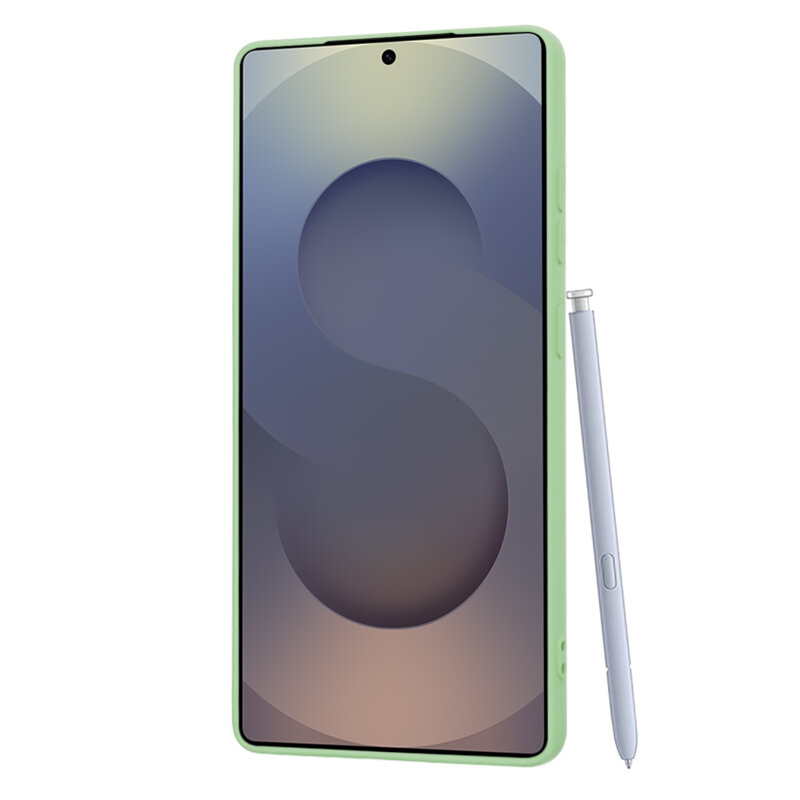 Husa silicon Samsung Galaxy S25 Ultra Techsuit SoftFlex, verde deschis