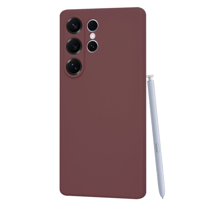 Husa silicon Samsung Galaxy S25 Ultra Techsuit SoftFlex, bordo