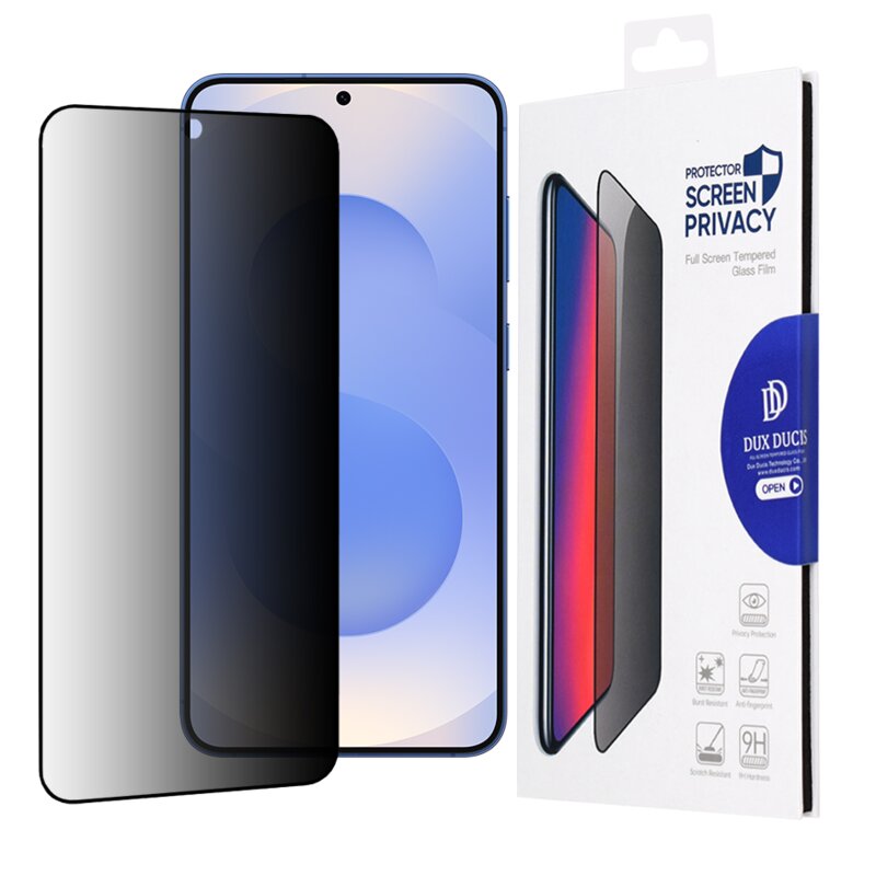 Folie sticla Samsung Galaxy S25 Dux Ducis Tempered Glass Privacy, negru