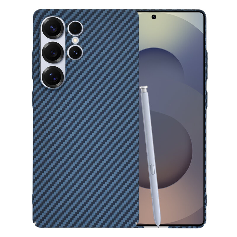 Husa Samsung Galaxy S25 Ultra Techsuit Carbonite FiberShell, cyan