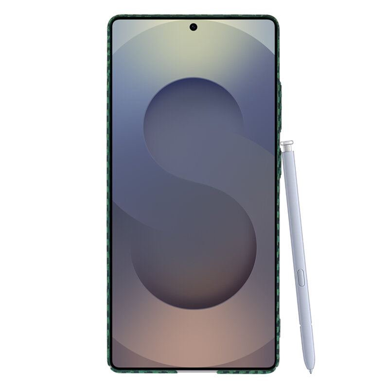 Husa Samsung Galaxy S25 Ultra Techsuit Carbonite FiberShell, verde