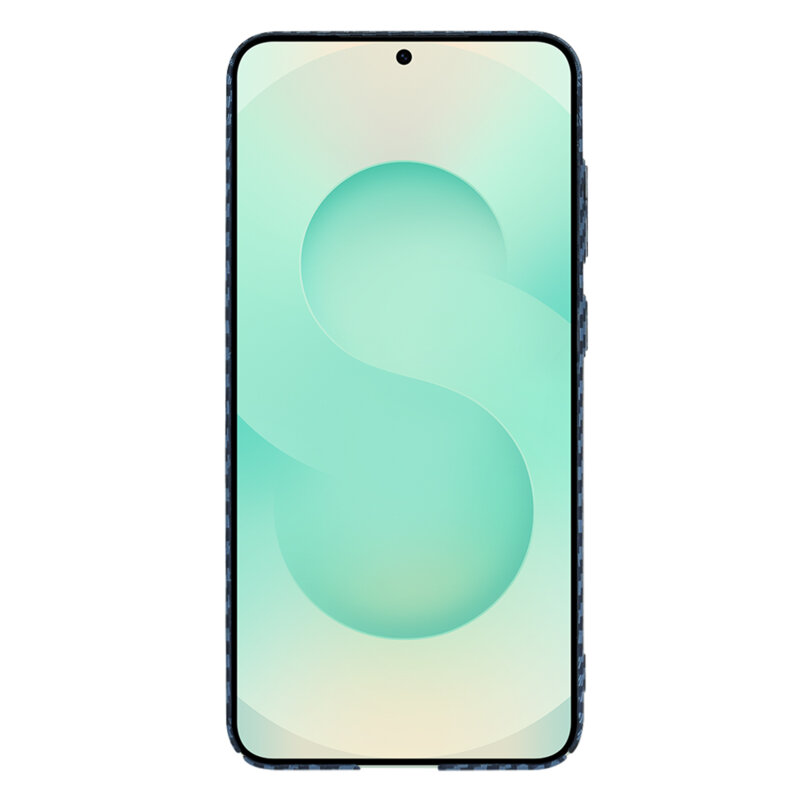 Husa Samsung Galaxy S25 Plus Techsuit Carbonite FiberShell, cyan