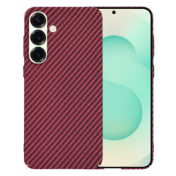 Husa Samsung Galaxy S25 Plus Techsuit Carbonite FiberShell, rosu