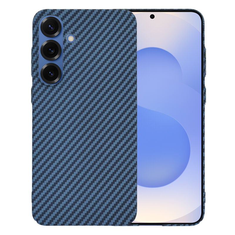 Husa Samsung Galaxy S25 Techsuit Carbonite FiberShell, cyan