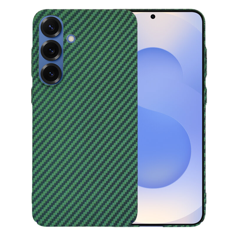 Husa Samsung Galaxy S25 Techsuit Carbonite FiberShell, verde