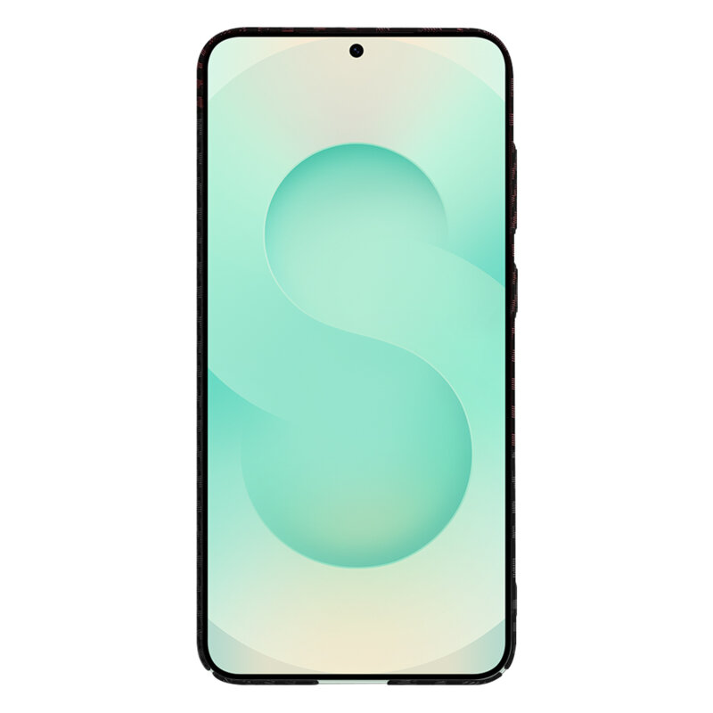 Husa Samsung Galaxy S25 Plus Techsuit Carbonite FiberShell, rosu inchis