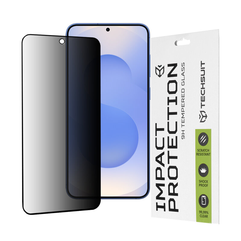 Folie sticla Samsung Galaxy S25 Techsuit 111D Privacy Full Glue, negru