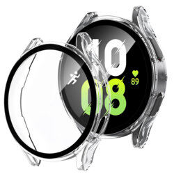 [Pachet 360°] Husa + folie Samsung Galaxy Watch FE Techsuit Defense, transparenta