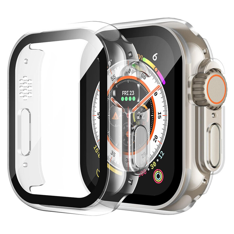 [Pachet 360°] Husa + folie Apple Watch Ultra Techsuit Defense, transparenta