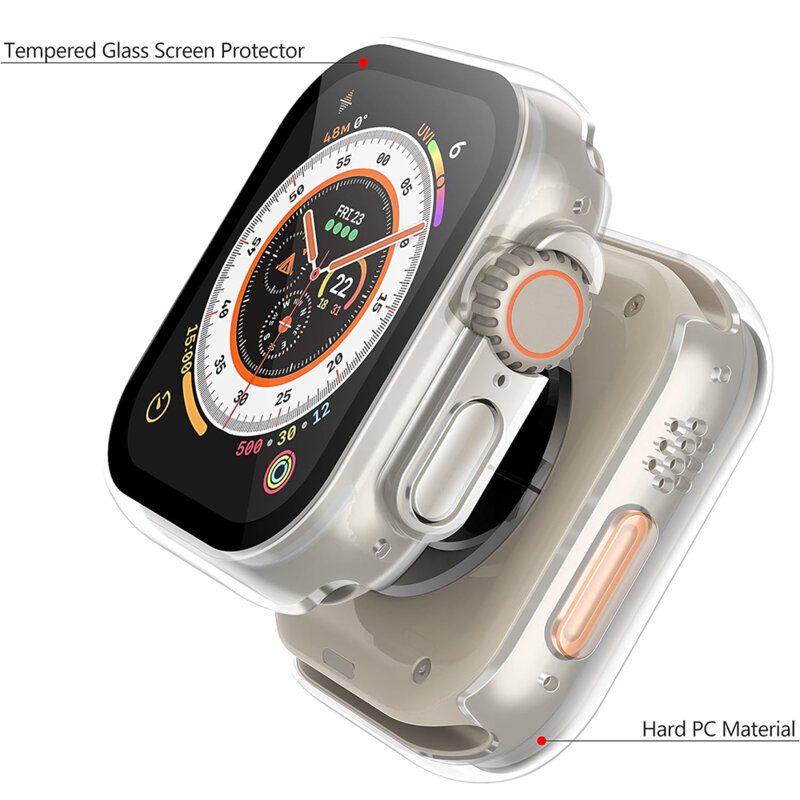 [Pachet 360°] Husa + folie Apple Watch Ultra Techsuit Defense, transparenta