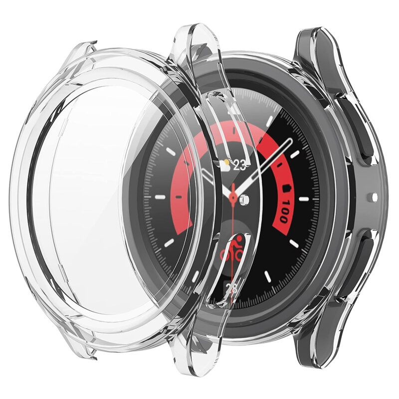 [Pachet 360°] Husa + folie Samsung Galaxy Watch5 Pro Techsuit Defense, transparenta