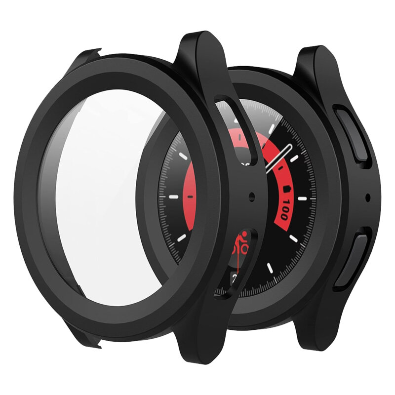 [Pachet 360°] Husa + folie Samsung Galaxy Watch5 Pro Techsuit Defense, negru