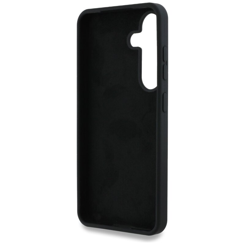 Husa Guess Samsung Galaxy S25 Silicone 4G Big Metal Logo, negru, GUHCS25SS4SMDK