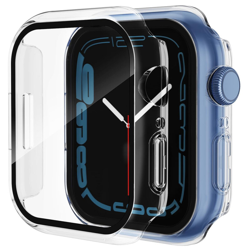 [Pachet 360°] Husa + folie Apple Watch 7 41mm Techsuit Defense, transparenta