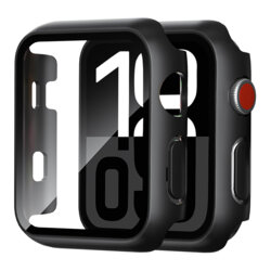 [Pachet 360°] Husa + folie Apple Watch 1 38mm Techsuit Defense, negru
