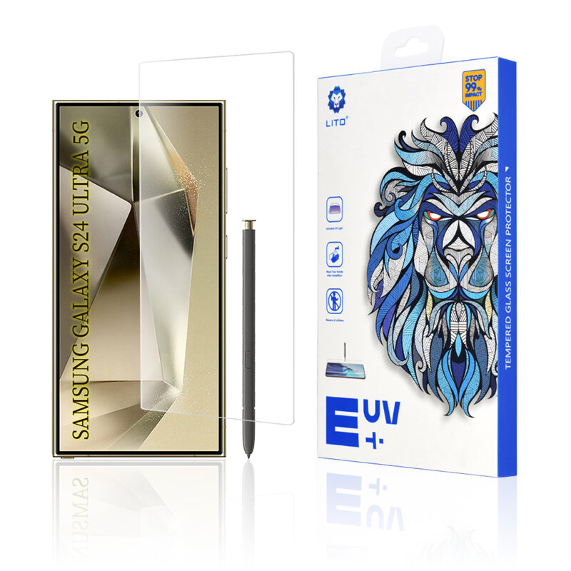 Folie sticla Samsung Galaxy S24 Ultra Lito UV Glue, transparenta