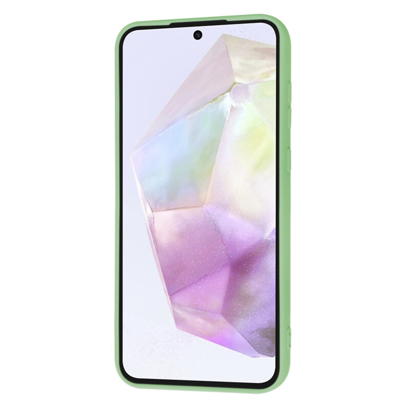 Husa silicon Samsung Galaxy A35 5G Techsuit SoftFlex MagSafe, verde deschis