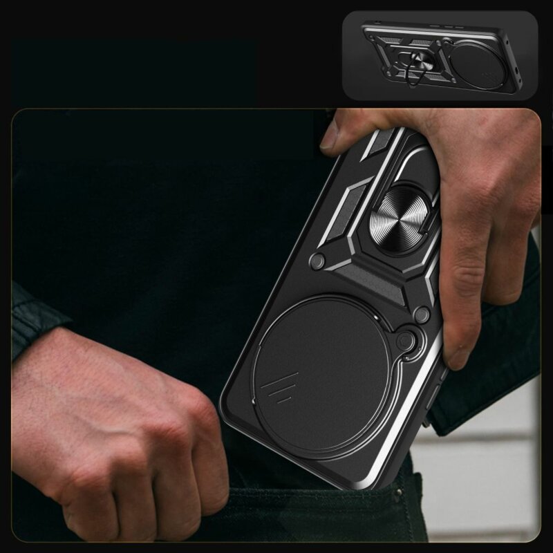Husa Xiaomi Redmi Note 14 Pro 4G protectie camera Techsuit CamShield Series, negru