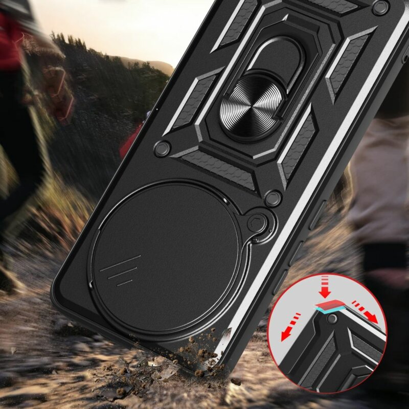 Husa Xiaomi Redmi Note 14 Pro 4G protectie camera Techsuit CamShield Series, negru