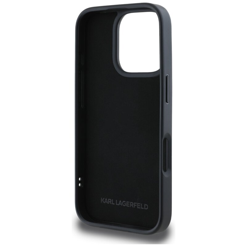 Husa originala iPhone 16 Pro Max Karl Lagerfeld 3D Design, Rubber Karl&Choupette, KLHCP16XRBCKCHLK
