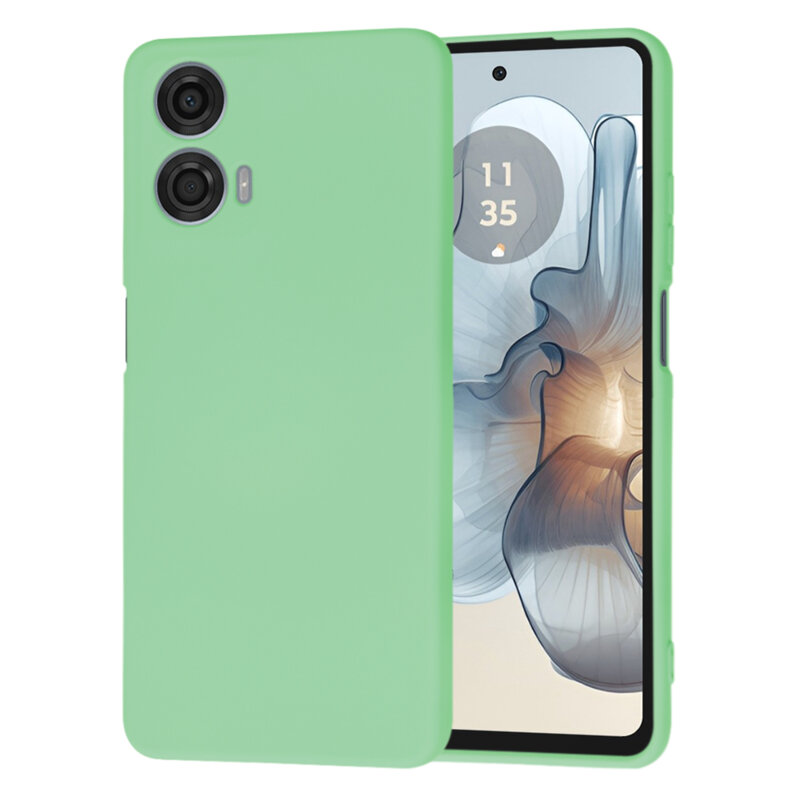 Husa silicon Motorola Moto G24 Power Techsuit SoftFlex, verde deschis