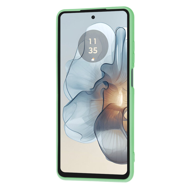 Husa silicon Motorola Moto G24 Power Techsuit SoftFlex, verde deschis