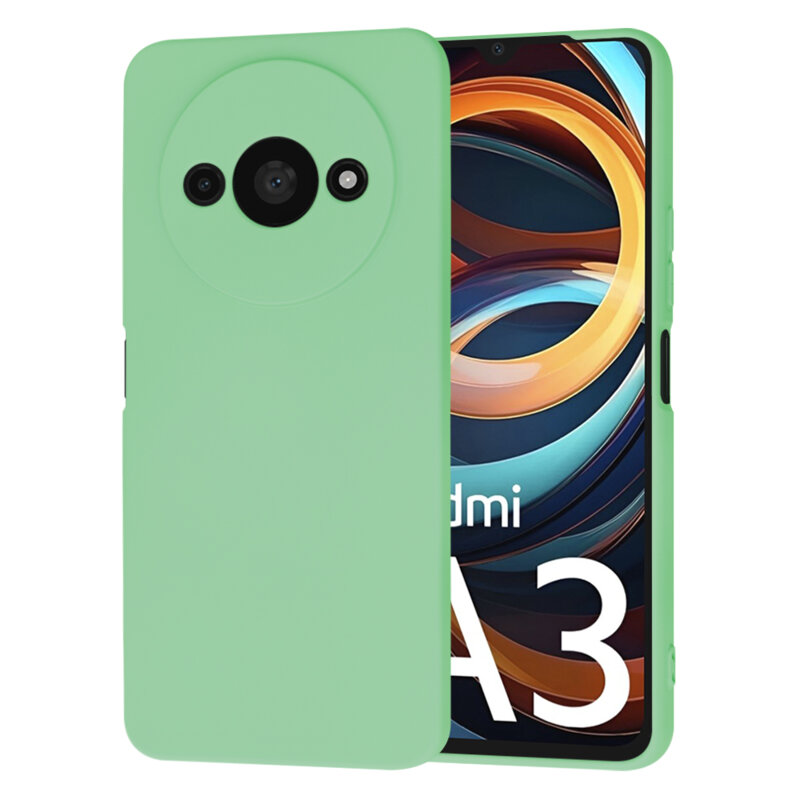 Husa silicon Xiaomi Redmi A3 Techsuit SoftFlex, verde deschis