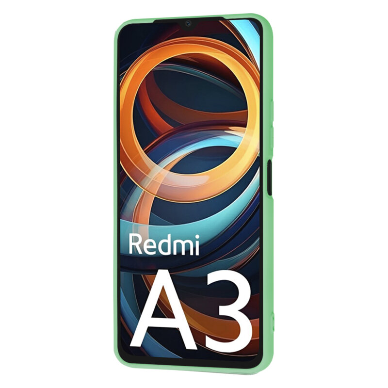 Husa silicon Xiaomi Redmi A3 Techsuit SoftFlex, verde deschis
