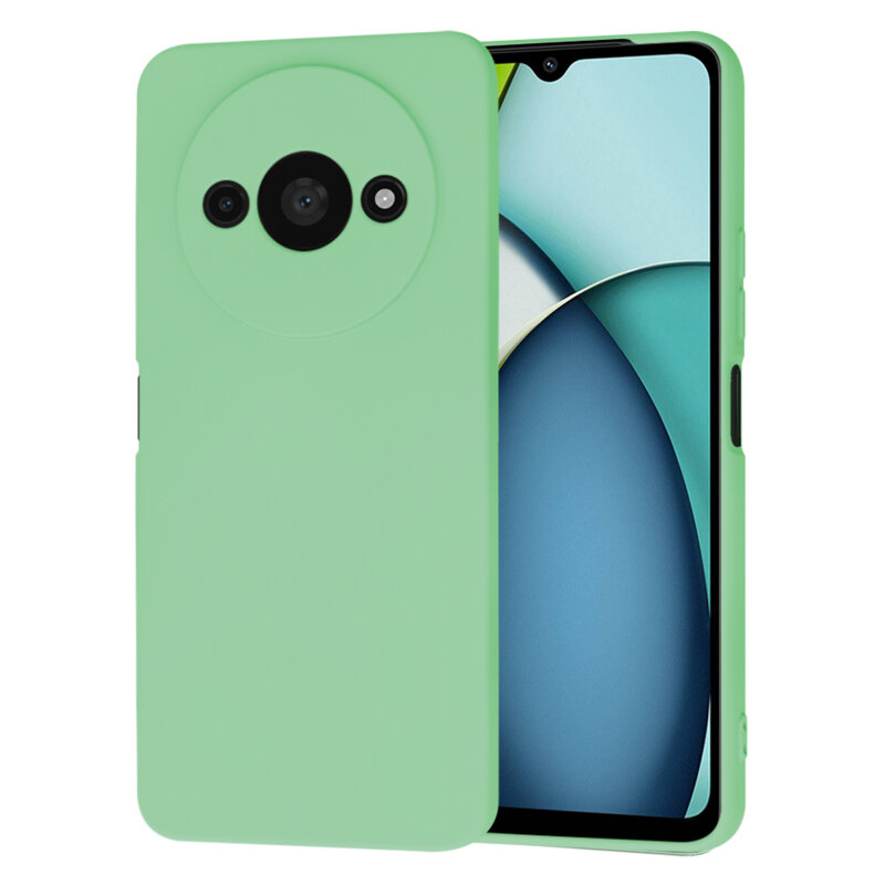 Husa silicon Xiaomi Redmi A3x Techsuit SoftFlex, verde deschis