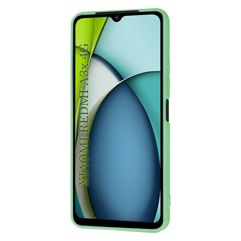 Husa silicon Xiaomi Redmi A3x Techsuit SoftFlex, verde deschis