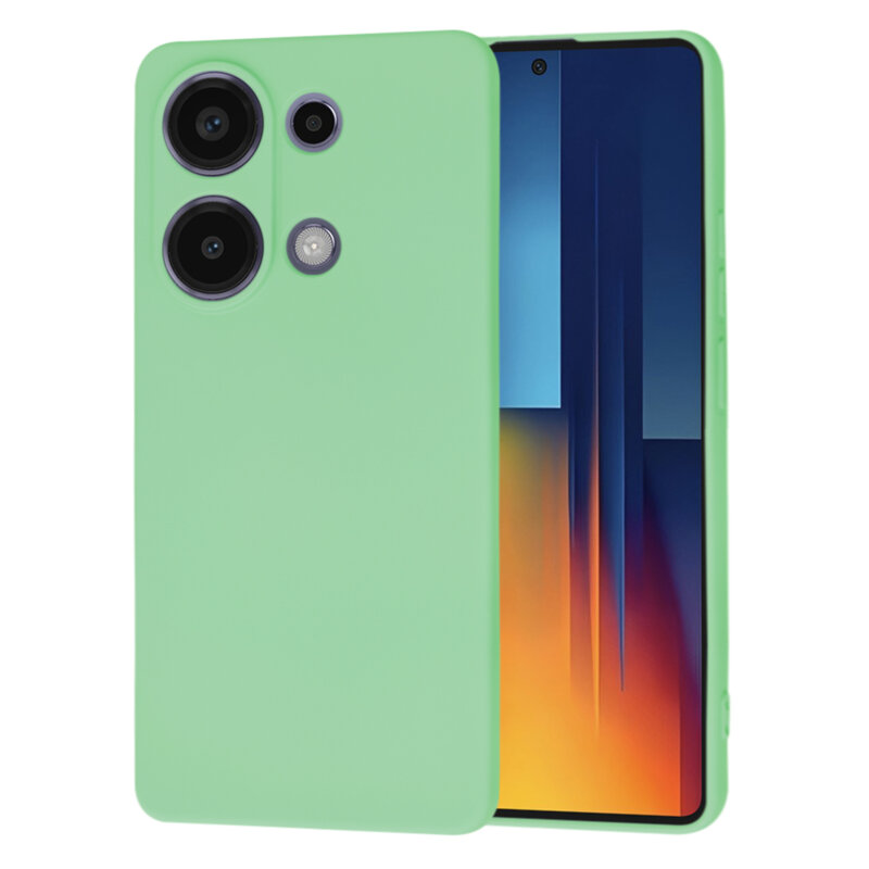Husa silicon Xiaomi Poco M6 Pro 4G Techsuit SoftFlex, verde deschis