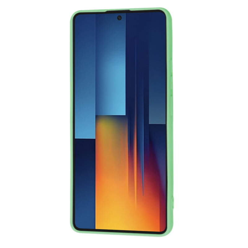 Husa silicon Xiaomi Poco M6 Pro 4G Techsuit SoftFlex, verde deschis