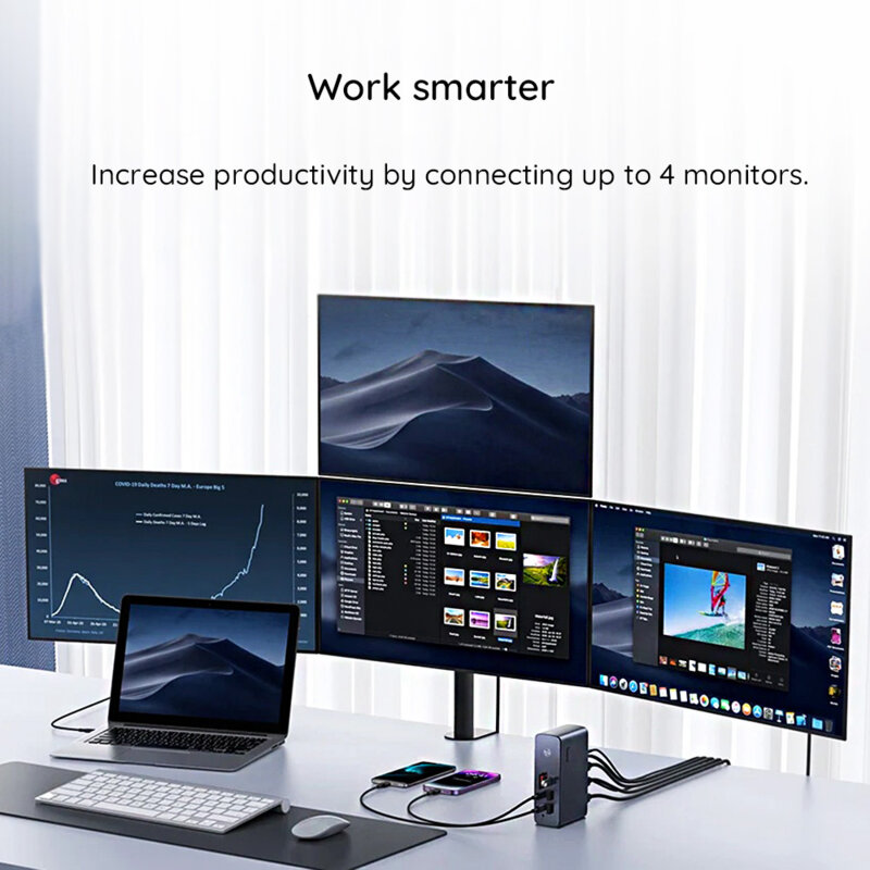 Hub Type-C, HDMI, USB Baseus Union Joy Pro, 17in1, WKSP090113