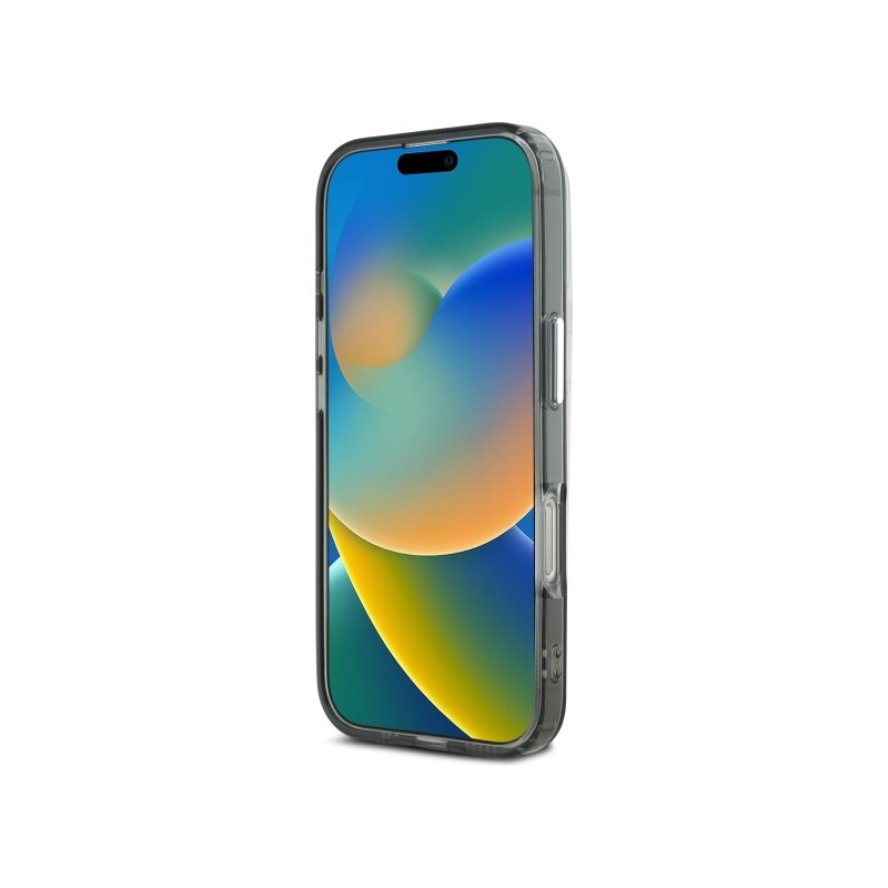 Husa iPhone 16 Pro Karl Lagerfeld IML MagSafe, Monogram Karl&Choupette Head, negru, KLHMP16LHMCKMHK