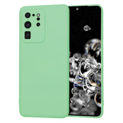 Husa silicon Samsung Galaxy S20 Ultra 5G Techsuit SoftFlex, verde deschis