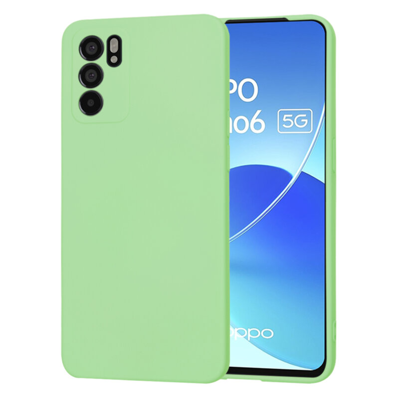 Husa silicon Oppo Reno6 5G Techsuit SoftFlex, verde deschis