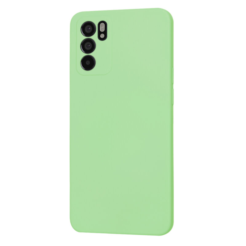 Husa silicon Oppo Reno6 5G Techsuit SoftFlex, verde deschis