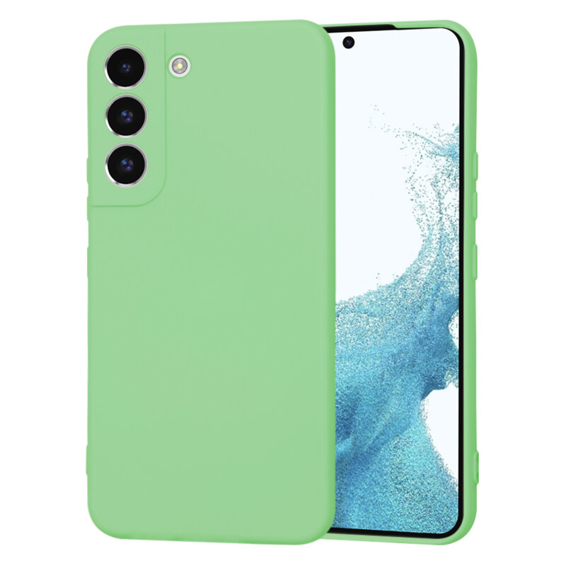 Husa silicon Samsung Galaxy S22 5G Techsuit SoftFlex, verde deschis