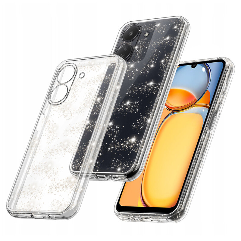Husa sclipici Xiaomi Redmi 13C 4G Techsuit SparkleSkin, transparenta