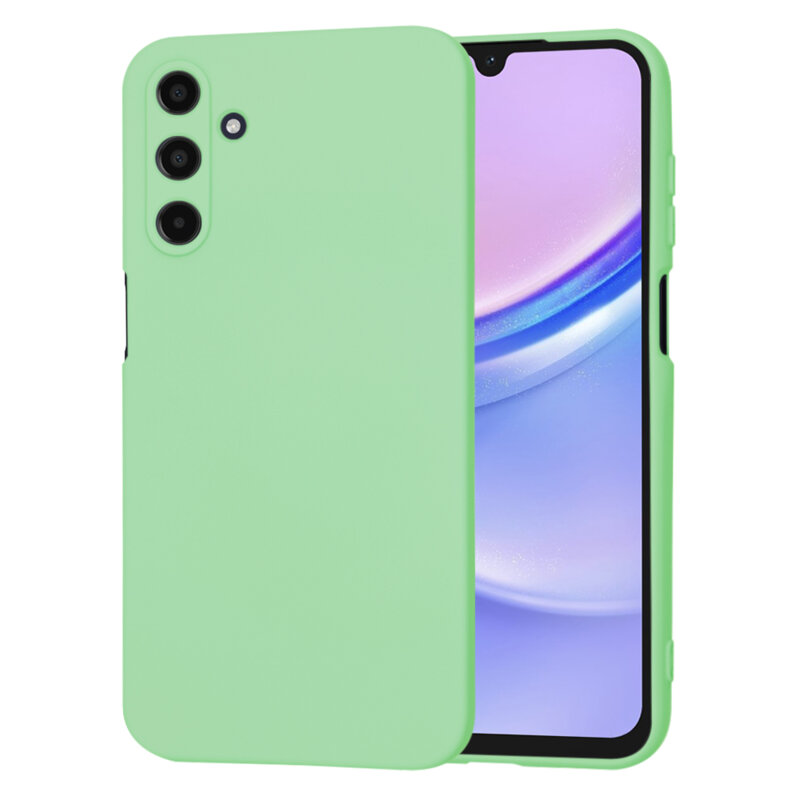 Husa silicon Samsung Galaxy A15 4G Techsuit SoftFlex, verde deschis