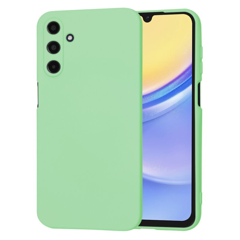 Husa silicon Samsung Galaxy A15 5G Techsuit SoftFlex, verde deschis